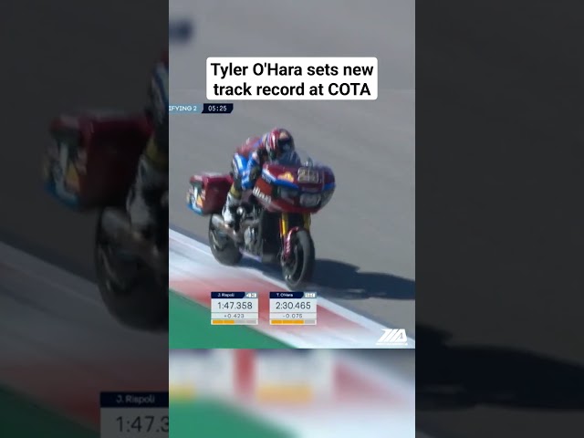 New Mission King Of The Baggers track record! #motoamerica #Baggers #cota #kingofthebaggers