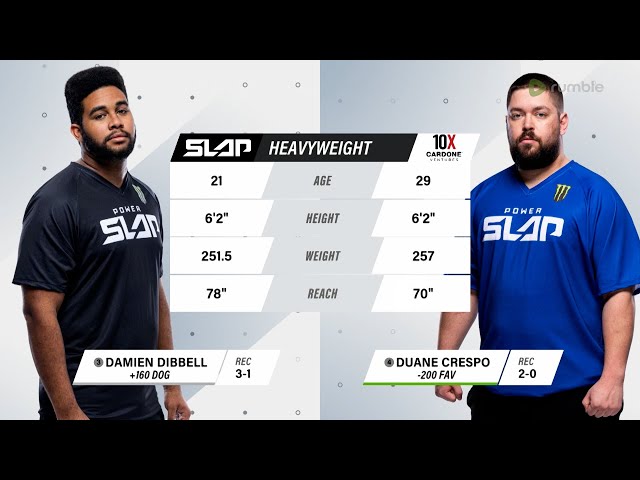 Power Slap 1: Damien Dibbell vs Duane Crespo in | Prelims