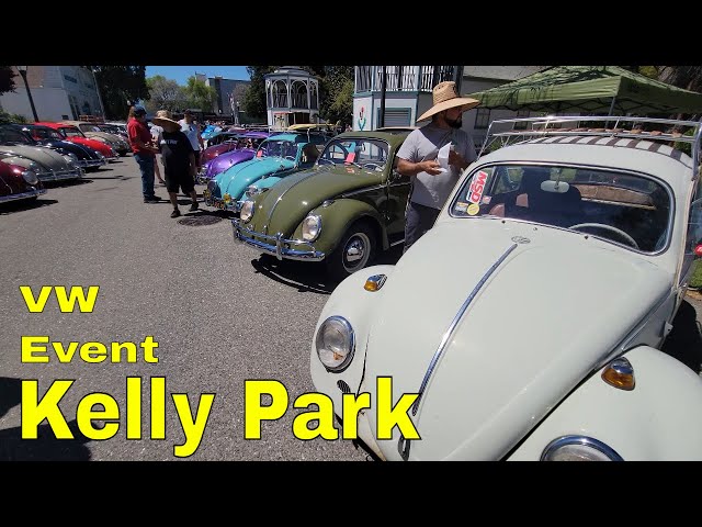 Kelly Park VW Car Show Rare VW Split Window Beetle - oval window - barndoor bus - HUGE EVENT