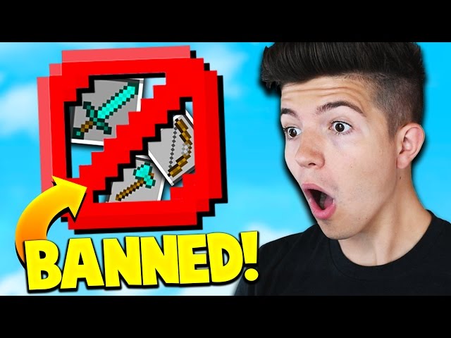 ⚠️THESE ITEMS ARE BANNED! (Minecraft Bedwars Challenge)