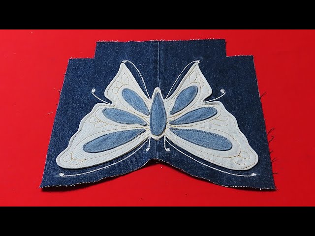 DIY 나비 패치웍 토트백 만드는 방법!/Butterfly Tote Bag Tutorial/with old jeans
