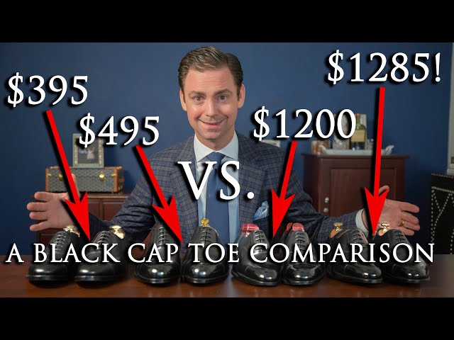 $400 Shoes vs $1300 Shoes | A Black Cap Toe Oxford Comparison | Kirby Allison