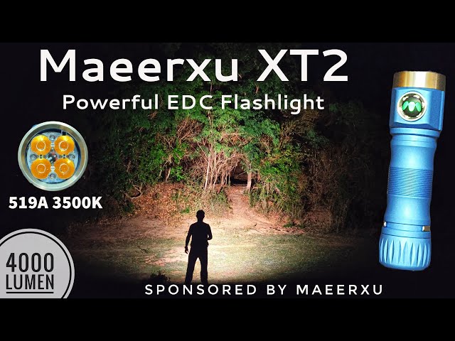 Maeerxu XT2 Powerful EDC Flashlight 4000 lm 519A 3500K High CRI