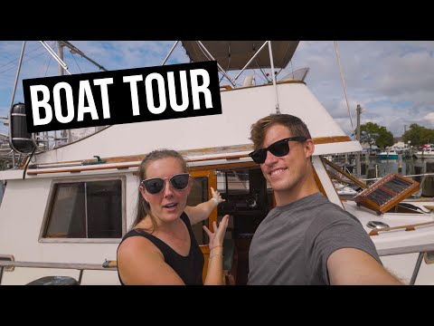 Revealing our Great Loop 34’ Trawler | Double Cabin x Full Kitchen x FlyBridge Boat Tour