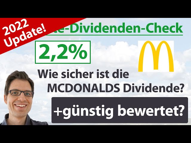 McDonalds Aktienanalyse 2022: Wie sicher ist die Dividende? (+günstig bewertet?)