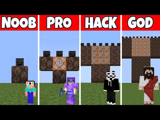 Wither Storm - Baby, Normal and Biggest vs Noob vs Pro vs Hacker vs God...