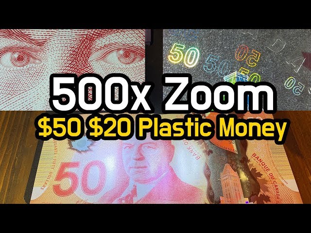 [500x Zoom] $50 $20 Canadian Plastic Money & $2 $1 Coins!