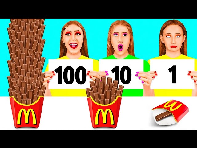 100 Layers of Food Challenge | Crazy Challenge by Fun Fun