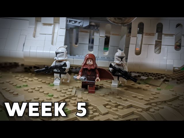 Building The Battle Of Jabiim In LEGO Week 5: Beginning The Upper Terrain!