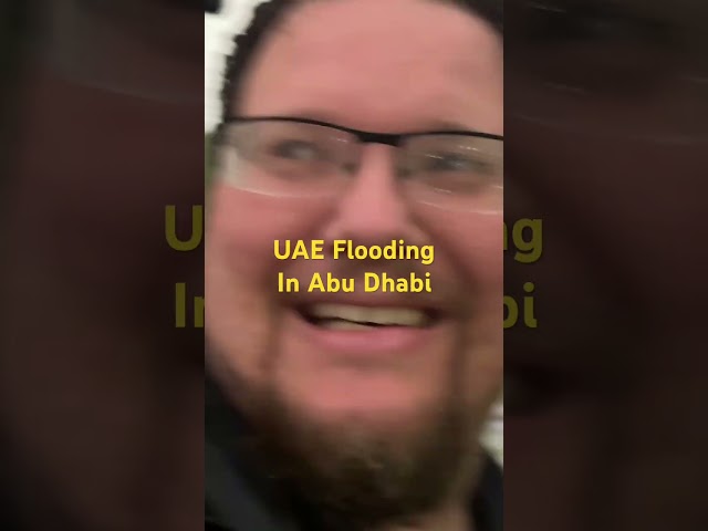 Dubai flooding in Abu Dhabi #breakingnews #dubaiflood