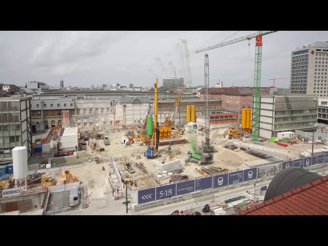 [4k] Zeitraffer | Bauarbeiten am Münchner Hauptbahnhof: Dezember 2019 - Dezember 2020