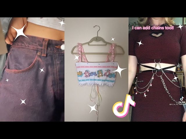 Upcycled Fashion and Thrift Flips Part 3 tiktok compilation