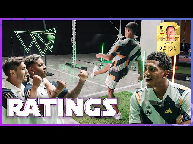 Bellingham, Brahim, Lucas & Rodrygo discover FC24 ratings! | Real Madrid