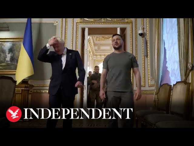 Boris Johnson meets with Volodymyr Zelensky in Kyiv on Independence Day