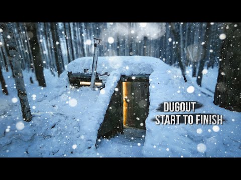 Building a dugout in the wild forest from start to finish. 6 months in 1.5 hours.