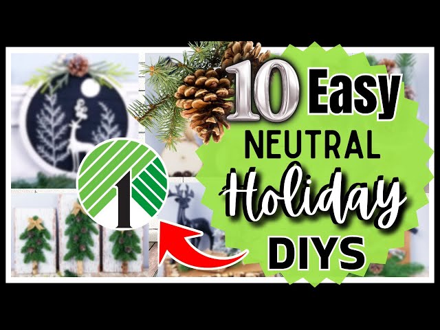 TOP 10 Best DOLLAR TREE DIYs & HACKS for Neutral HOLIDAY & Christmas Home Decor! Display ALL Winter!