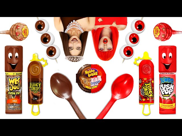 RICH FOOD vs BROKE FOOD Chocolate Challenge | Funny Girls Battle by RATATA CHALLENGE