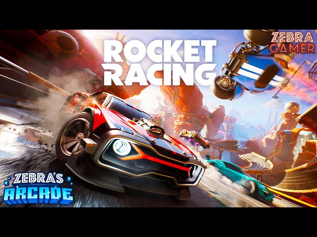 Fortnite Rocket Racing Gameplay - Zebra's Arcade!