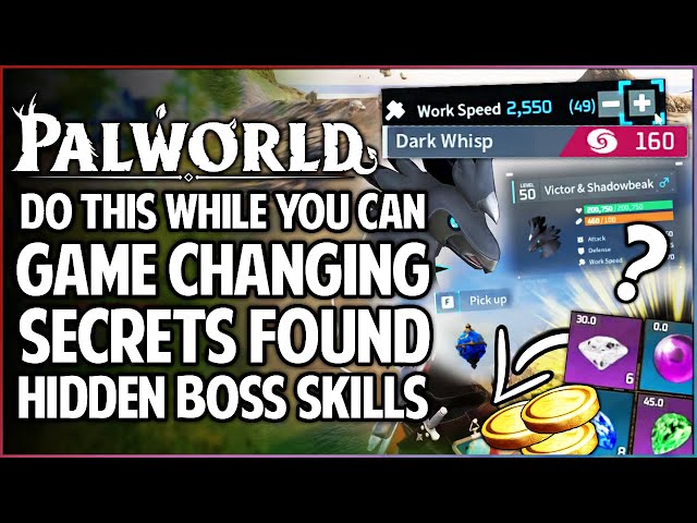 Palworld - Get THIS Now - New OP Boss Skills Found & Build Exploit - 17 New OVERPOWERED Secrets!