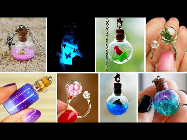 20 mini Charm Bottles - Cutest Jewelry DIY! MINI CHARMS IN A BOTTLE!