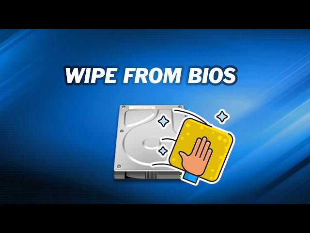 How to Wipe HDD & SSD from BIOS