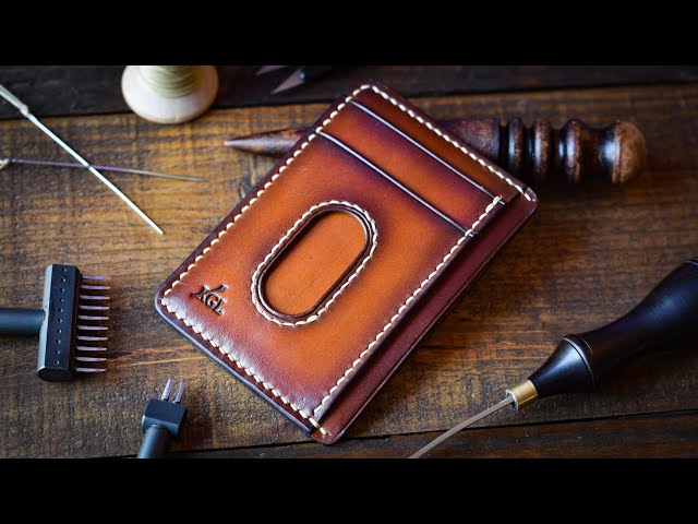 How To Make A Leather Card Wallet - With Seven Pockets! - Leather Craft