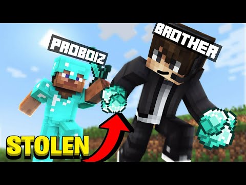 MY YOUNGER BROTHER STOLE MY DIAMONDS IN MINECRAFT | HINDI GAMEPLAY *EPIC*