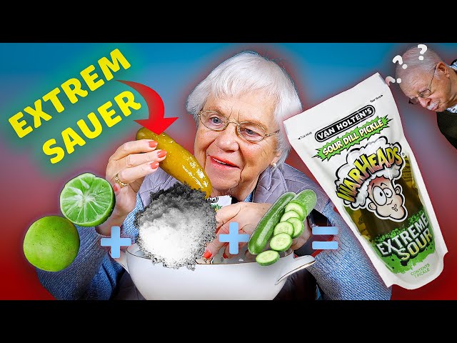 RIESIGE Sauergurke bringt Oma und Opa zum Schwitzen! (+ Bewertung)