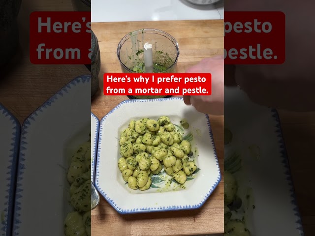 Here’s why I prefer pesto from a mortar and pestle.