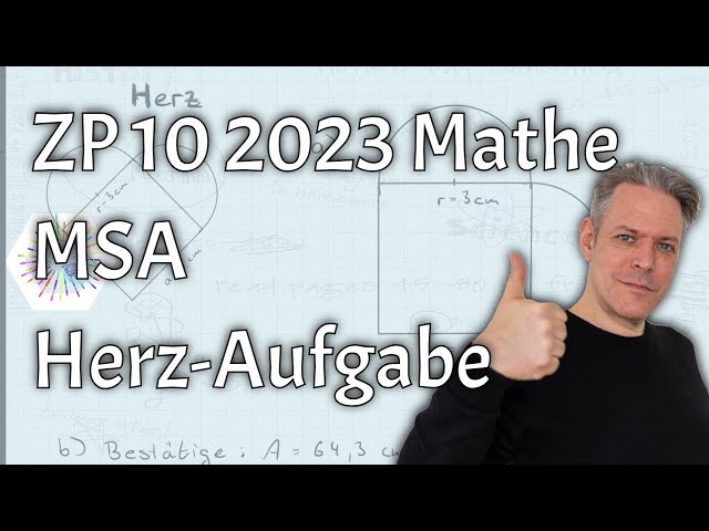 ZP 10 Mathe 2023 MSA E-Kurs NRW - Herz Aufgabe (Prüfungsteil 2)