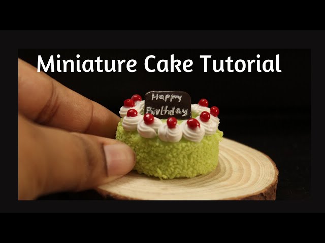 Miniature cake making|Miniature birthday cake|Easy miniature cake making|Polymer clay