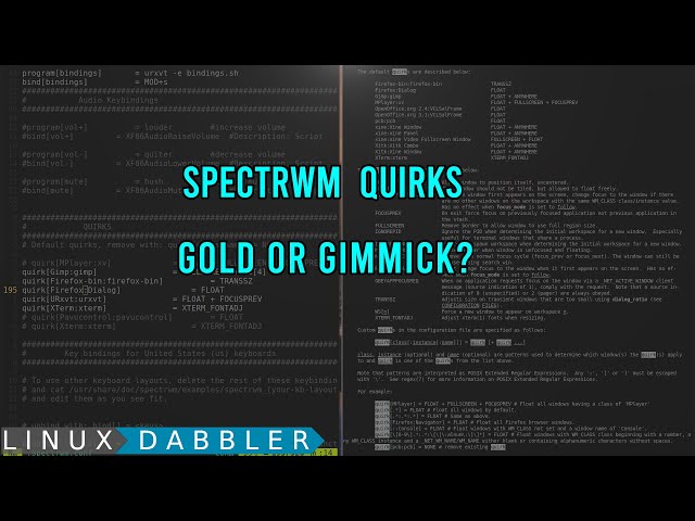 Gain Control of your Applications in SpectrWM with Quirks!