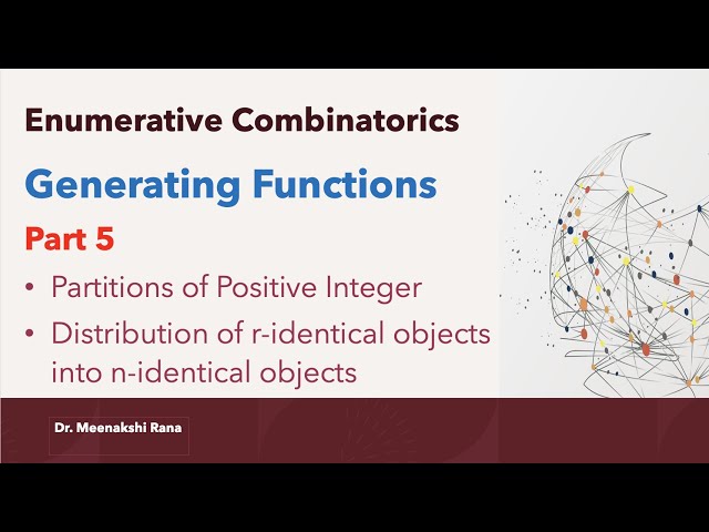 Generating Functions| Partitions of a positive integer|Identical objects into identical boxes