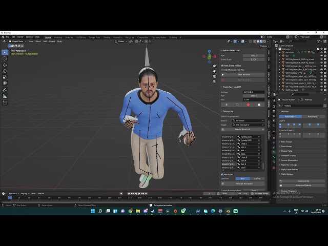 Mixamo Animations to Human Generator Models