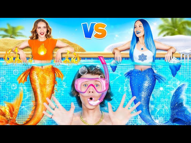 Hot vs Cold Mermaid | How to Become a Little Mermaid? My Sisters Keep a Secret