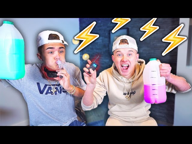 HILARIOUS RAINBOW MILK CHALLENGE {Electric Shock} *try not to laugh*