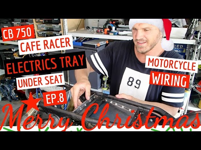 Honda CB750 ★ Cafe Racer Electrics Tray, Under Seat Motorcycle Wiring Ep 8
