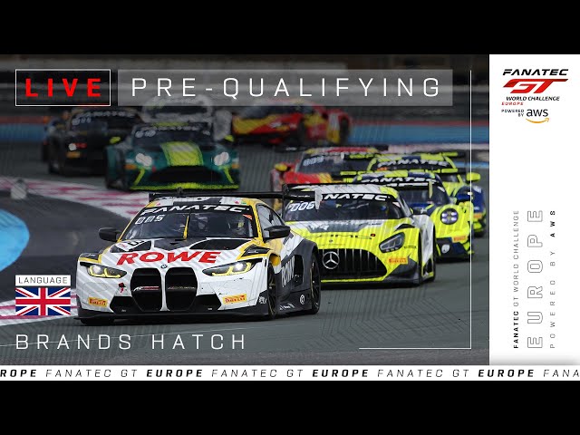 LIVE | Pre-Qualifying | Brands Hatch | Fanatec GT Europe 2024 (English)