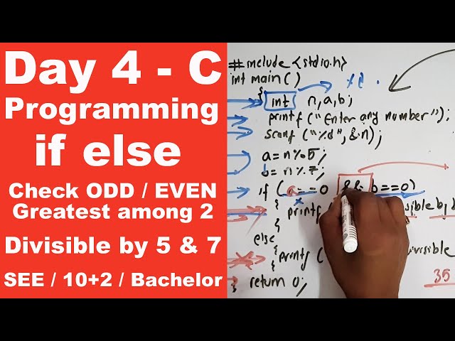 if else statement in C || Check Odd or Even Greatest among two number  || Day 4 || Readersnepal