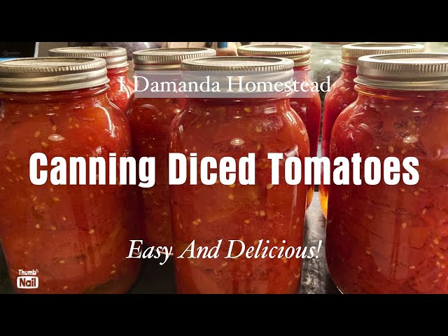Easy Canned Diced Tomatoes for Beginners, NO Blanching or Peeling!