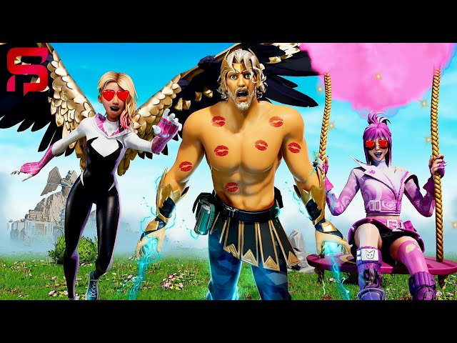 ZEUS PLAYS KISS CHASING with GIRLS IN LOVE.... Fortnite Chapter 5