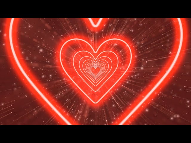 Neon Heart Background❤️Red Heart Background | Neon Heart Background Video | Wallpaper Heart Loop