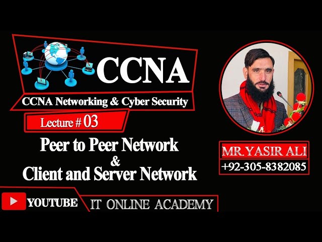 CCNA Part3. Peer to Peer Network, client and server and LAN, MAN,WAN,CAN,PAN Network || by Yasir Ali