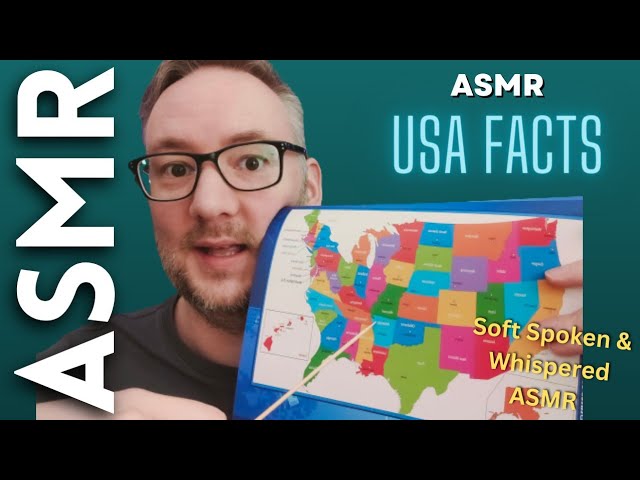 ASMR Facts about the USA (State Capitals, Flags, Population, Size)