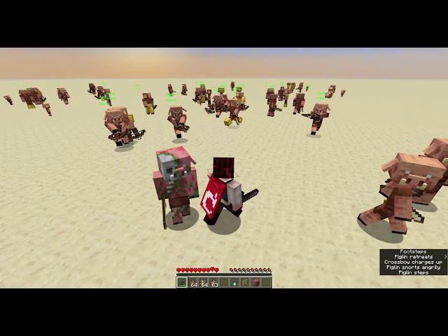 Making zombified piglins work as bodyguards against piglins