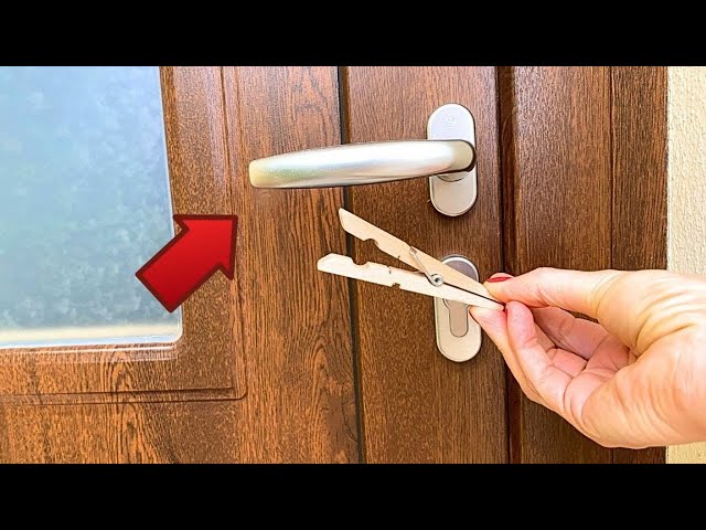 Put a clothespin on the door handle, all my friends do it now!