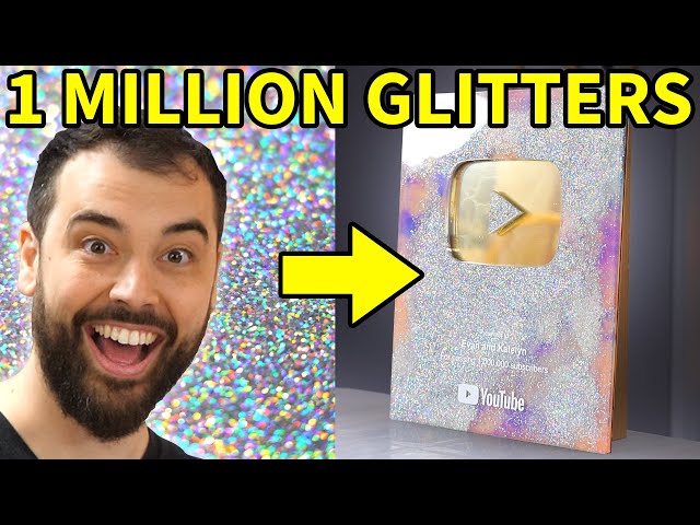 DIY 1,000,000 Glitter Resin Play Button - 1 Million Subscriber Special!