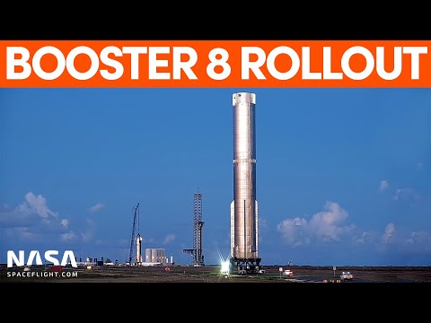 Booster 8 Rolled Out to the Launch Site for Testing | SpaceX Boca Chica