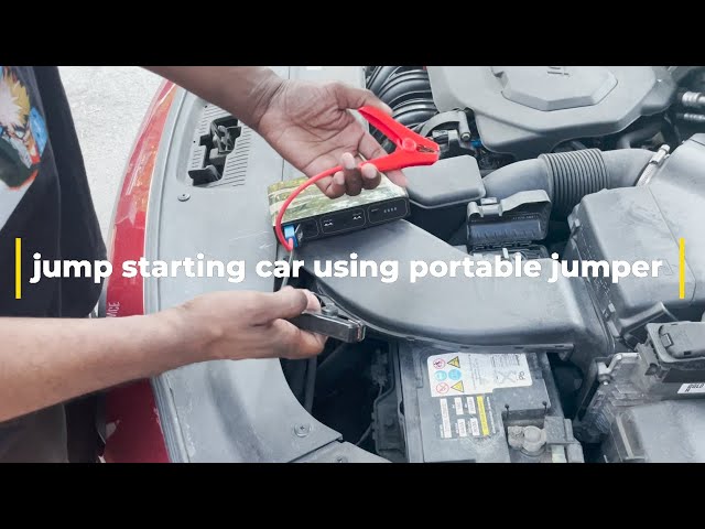how to jump start you car using portable jumpstarter