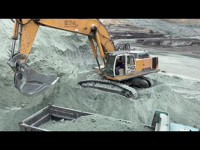 Liebherr 984 Excavator Loading Mercedes & MAN Trucks - Ascon Ltd